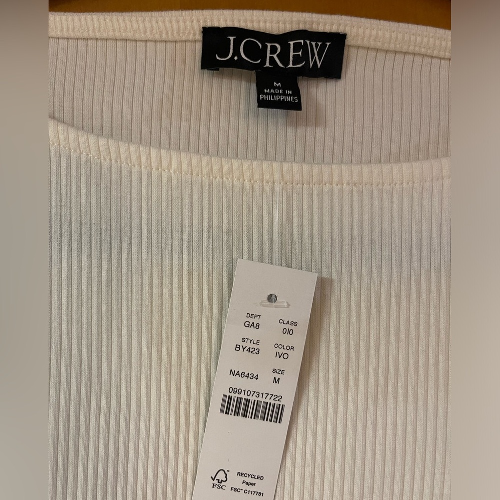 Ivory Ruffle Sleeve Ribbed Top - Picture 6 of 6